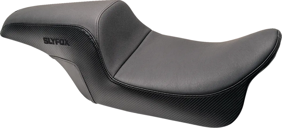 Slyfox Drifter Seat - Black Logo - Smooth Vinyl - Carbon Fiber - Fl '08-'23 0801-1614 1