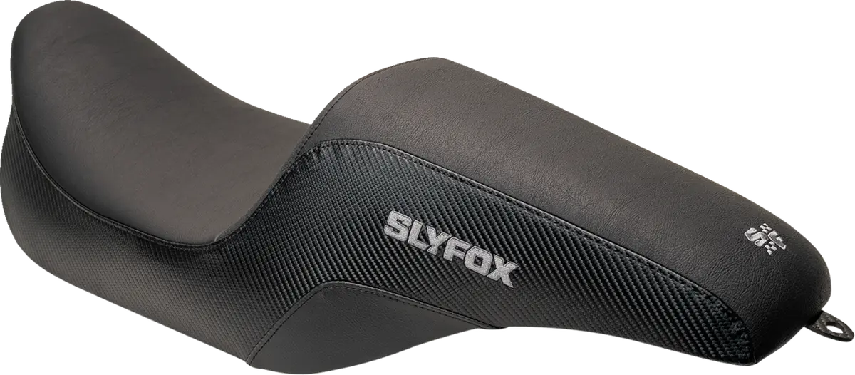 Slyfox Drifter Seat - Gray Logo - Smooth Vinyl - Carbon Fiber - Fl '08-'23 0801-1615 2