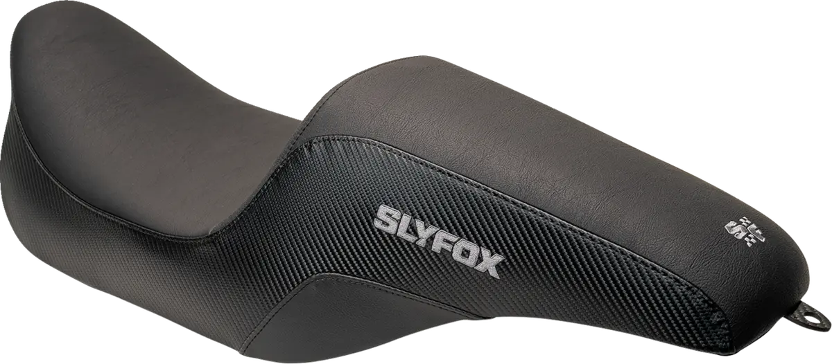 Slyfox Drifter Seat - Gray Logo - Smooth Vinyl - Carbon Fiber - Fl '97-'07 0801-1613 2
