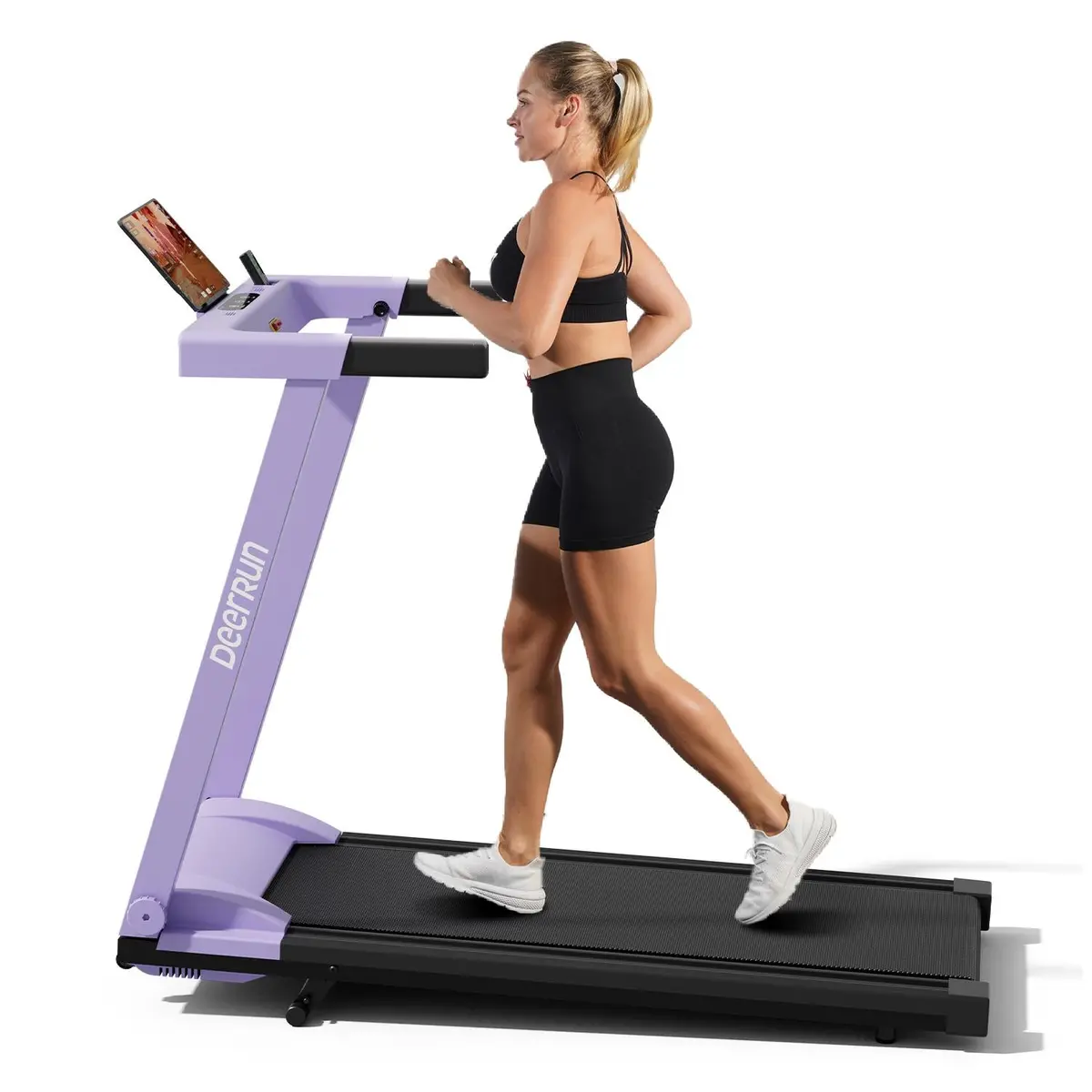 Deerrun All-New 2026 A1 Pro Move+  6% Incline Foldable Treadmill——Upgraded Chip & Nfc Support | 350 Lbs, 10 Mph Dreamy Violet 1