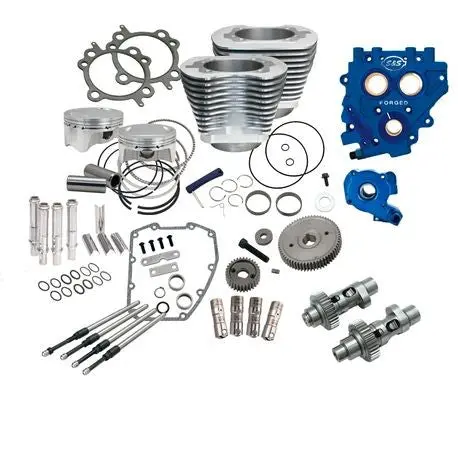 S&S Cycle - 110" Power Package For Hd® Twin Cam 96™, 103™ Models With 585 Easy Start® Gear Drive Cams - Silver 2