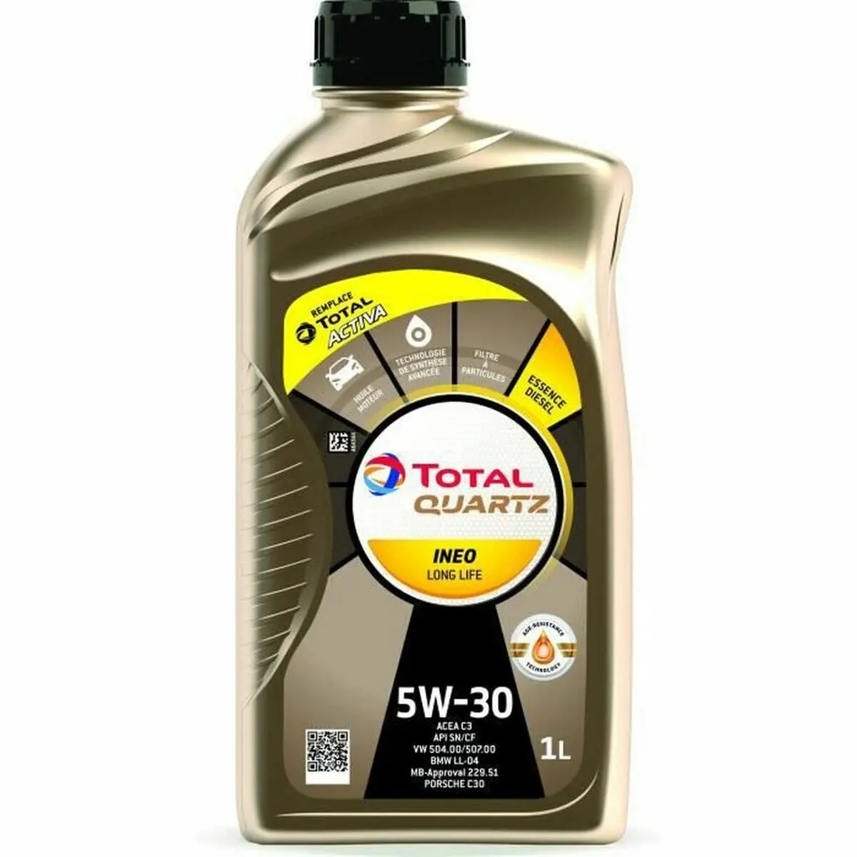 Óleo De Motor Total Quartz Ineo Long Life 5W30 1 L 1