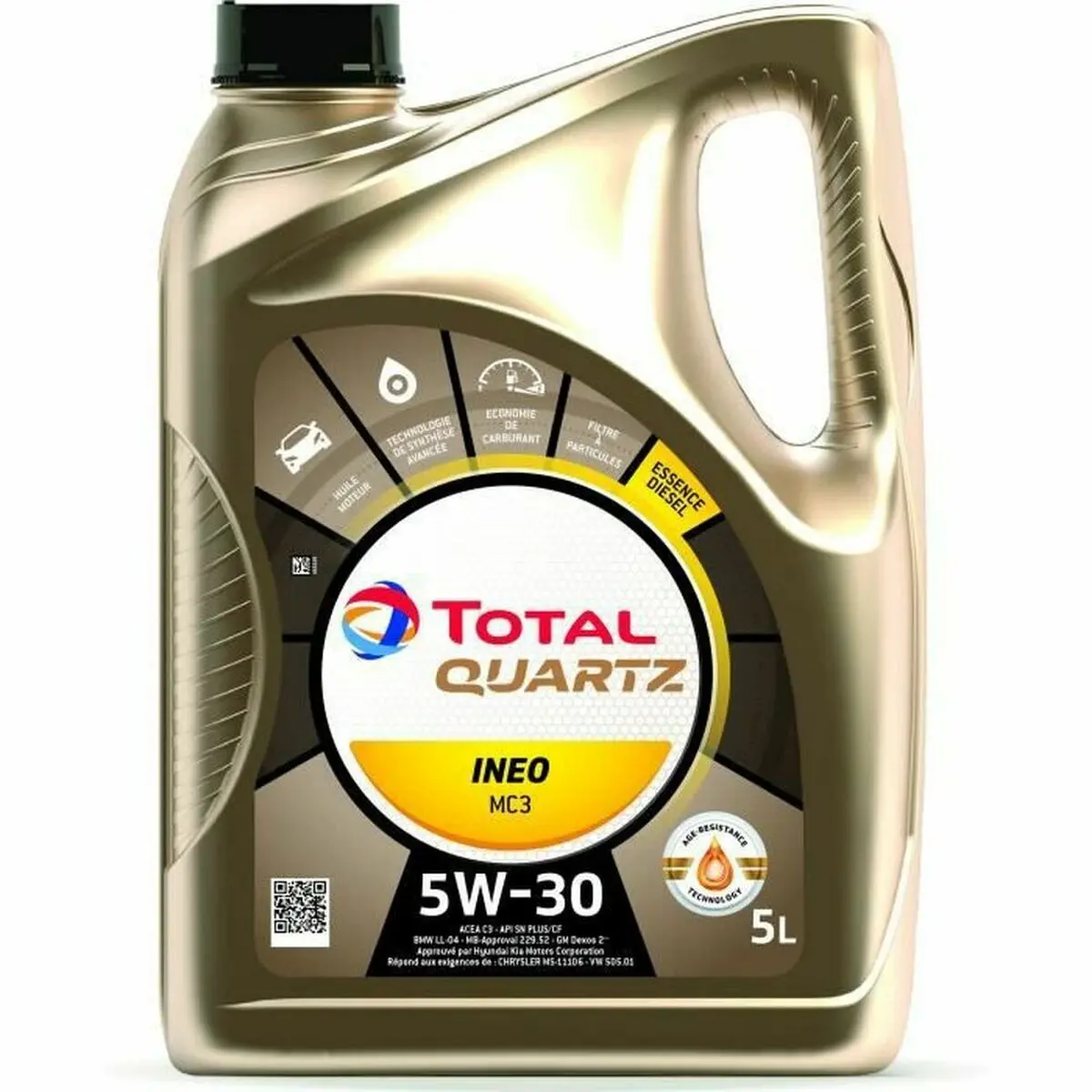 Óleo De Motor Para Automóveis Total Quartz Ineo Mc3 5 L 5W30 1