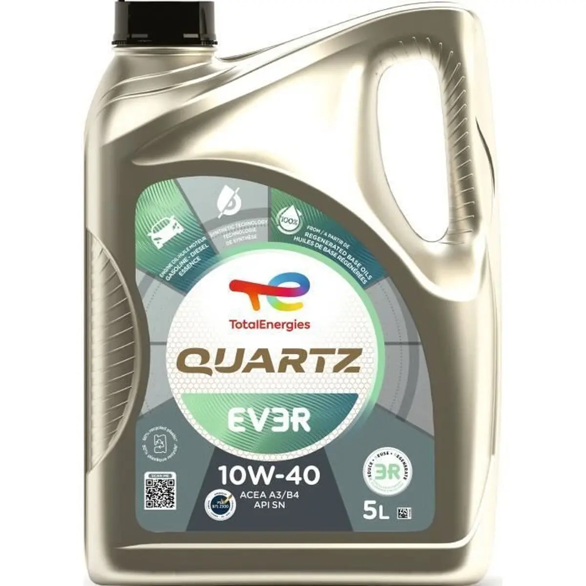 Óleo De Motor Para Automóveis Totalenergies Quartz Ev3r 10W40 5 L 1