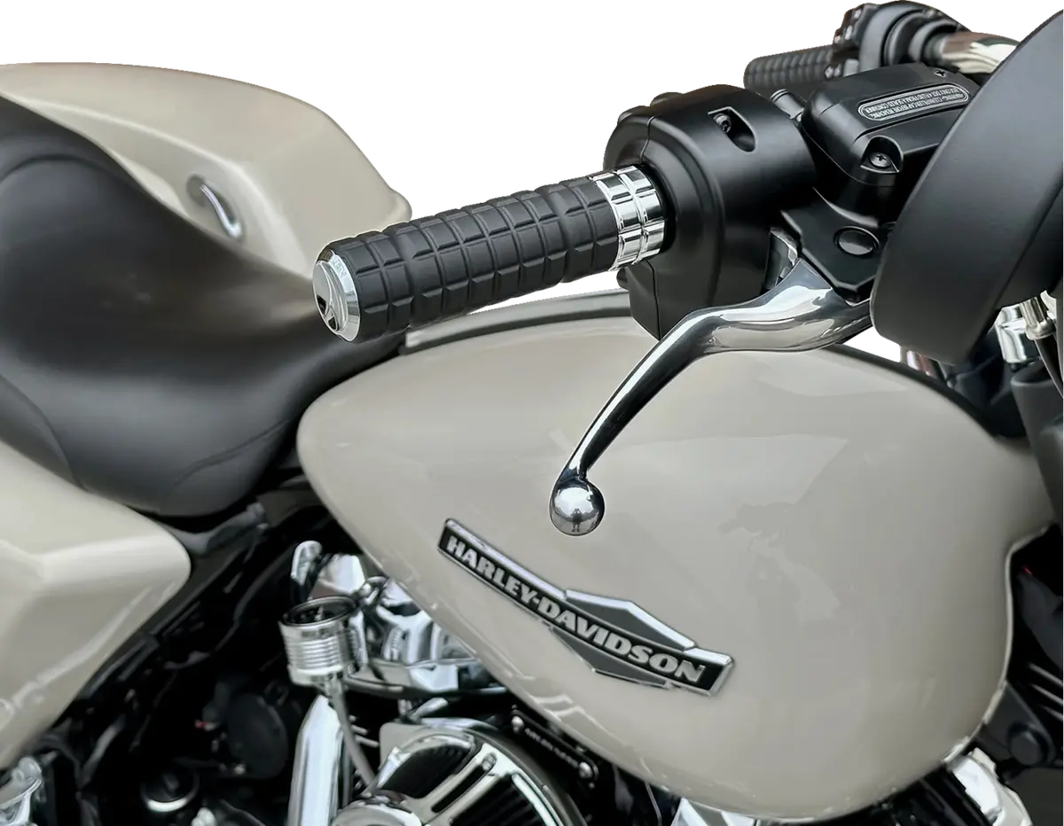 Arlen Ness Speedliner Grips - Tbw - Chrome 500-063 2