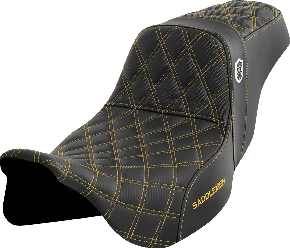 Saddlemen Pro Series Sdc Performance Seat - W/O Backrest - Gold Stitch - Flh/Flt (Sc80807gol) Touring 08-23, Cvo 14 1