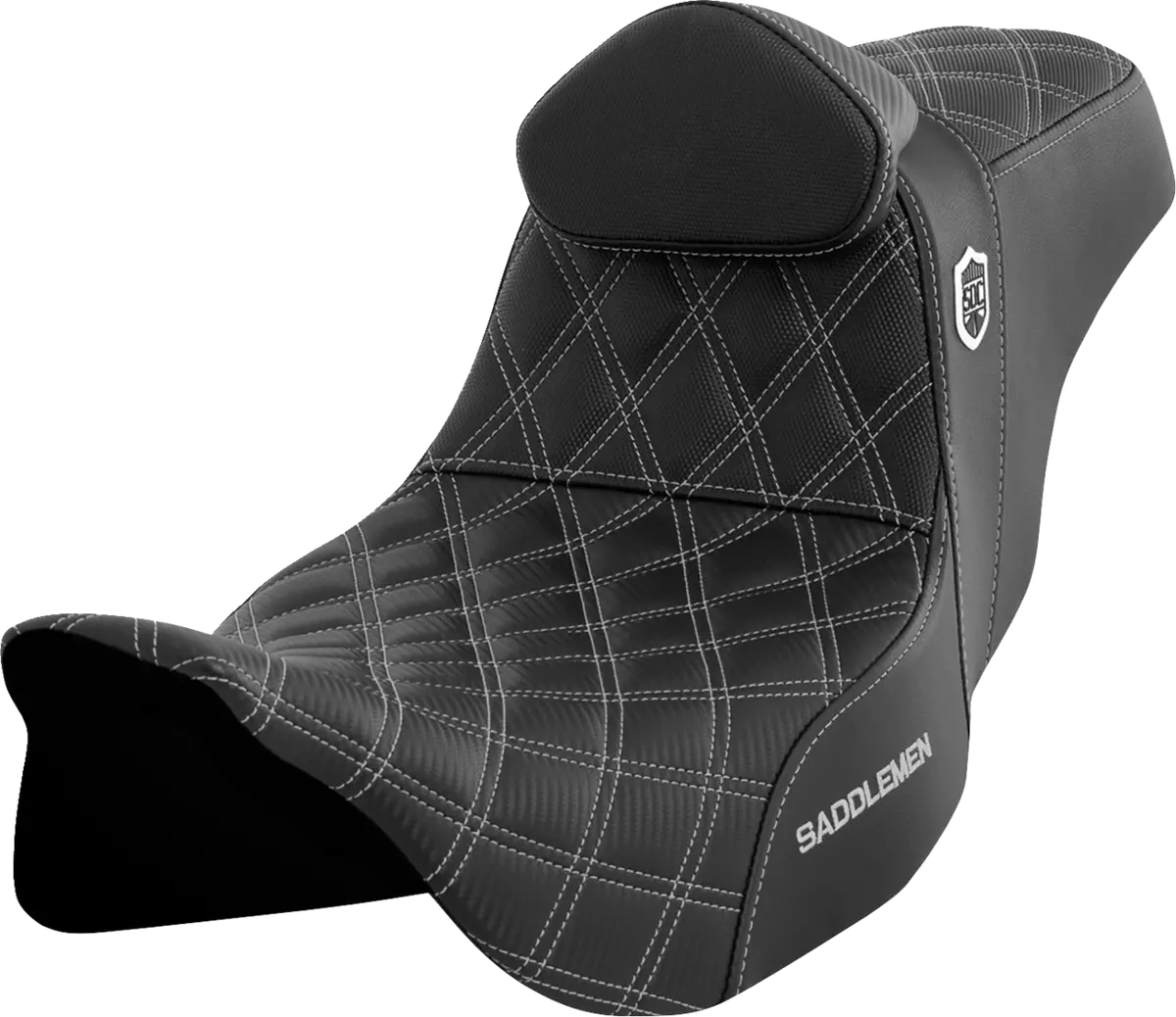 Saddlemen Pro Series Sdc Performance Seat - W/ Backrest - Silver Stitch - Flh/Flt (Sc80807silrt) Touring 08-23, Cvo 14 1