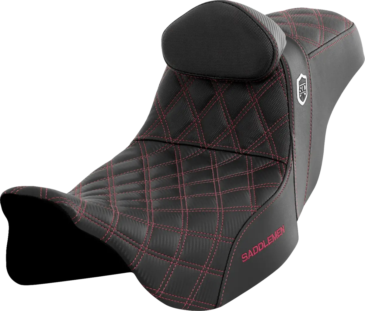 Saddlemen Pro Series Sdc Performance Seat - W/ Backrest - Wine Berry Stitch - Flh/Flt (Sc80807winrt) Touring 08-23, Cvo 14 1