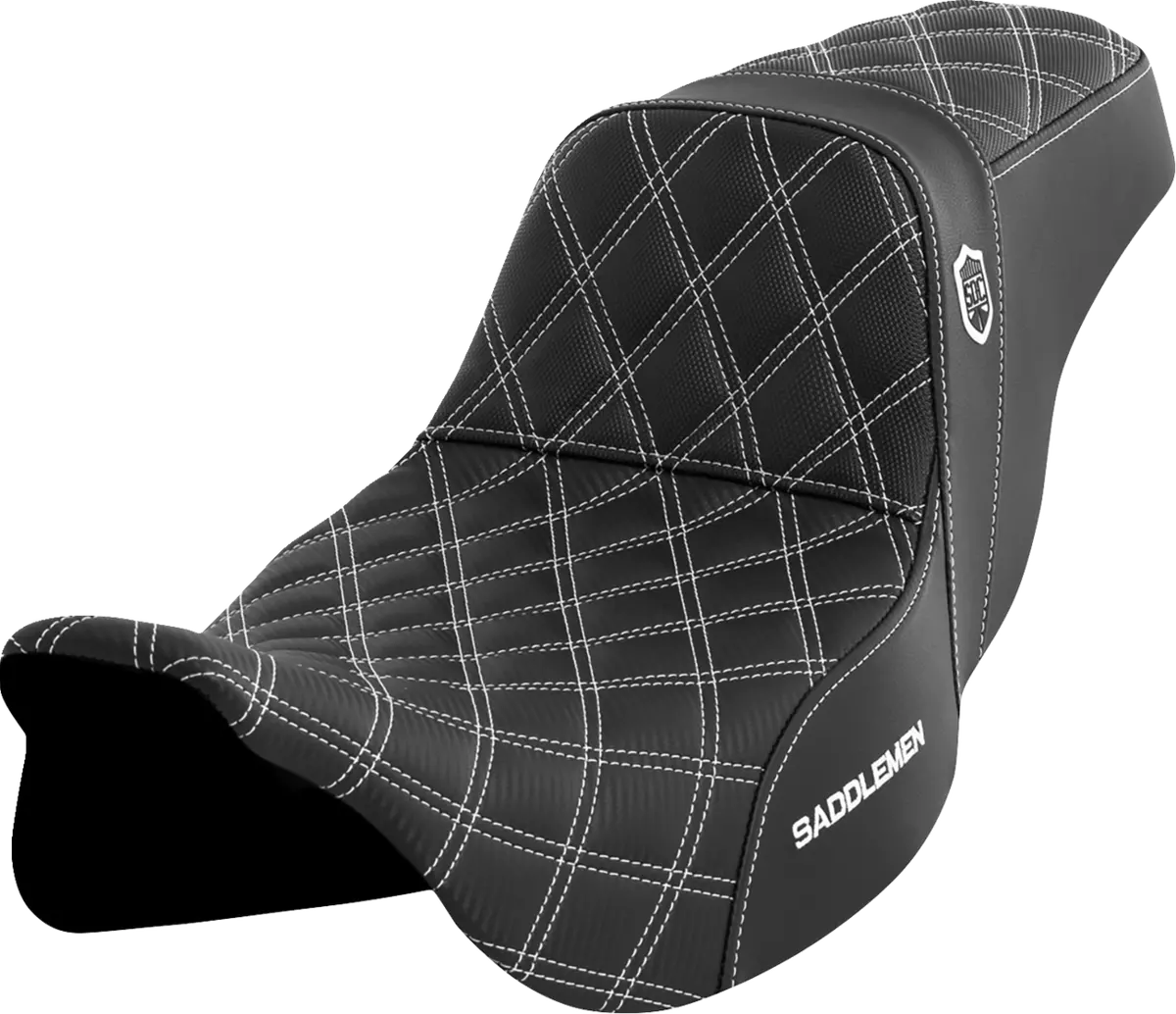 Saddlemen Pro Series Sdc Performance Seat - W/O Backrest - White Stitch - Flh/Flt (Sc80807whi) Touring 08-23, Cvo 14 1