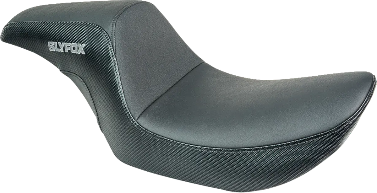 Slyfox Drifter Seat - Gray Logo - Black Vinyl - Smooth - Fxr '82-'00 Slyfox4681b 1