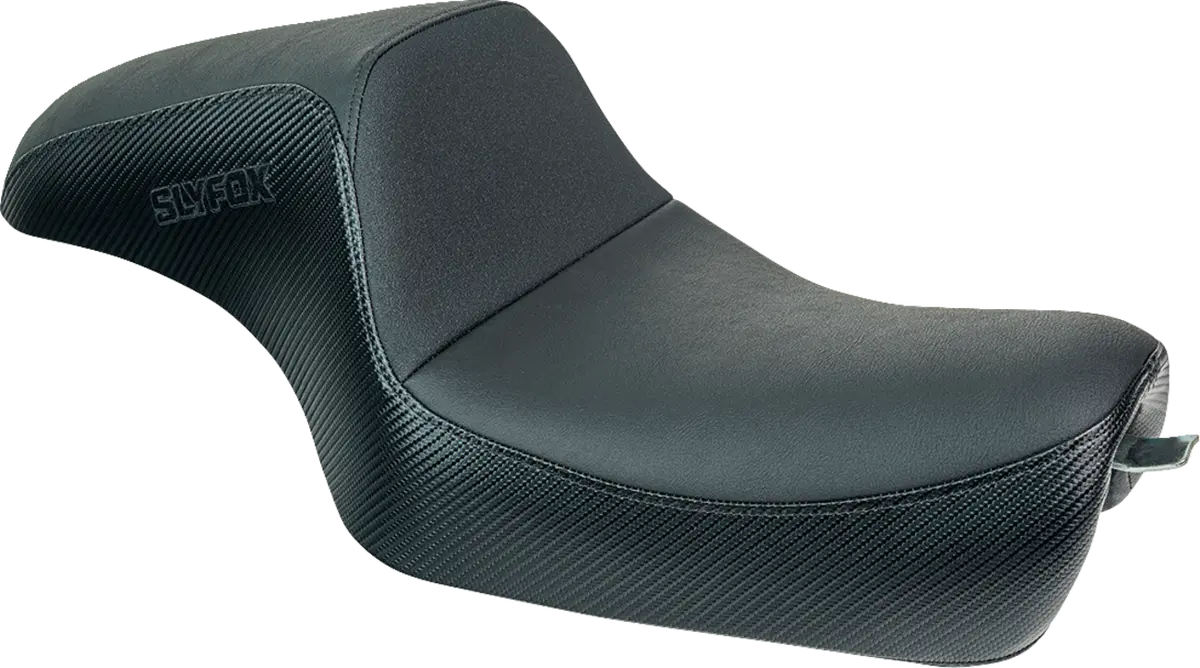 Slyfox Drifter Seat - Black Logo - Black Vinyl W/ Slipstop - Carbon Fiber - Xl '04-'22 4684A-Slyfox 1