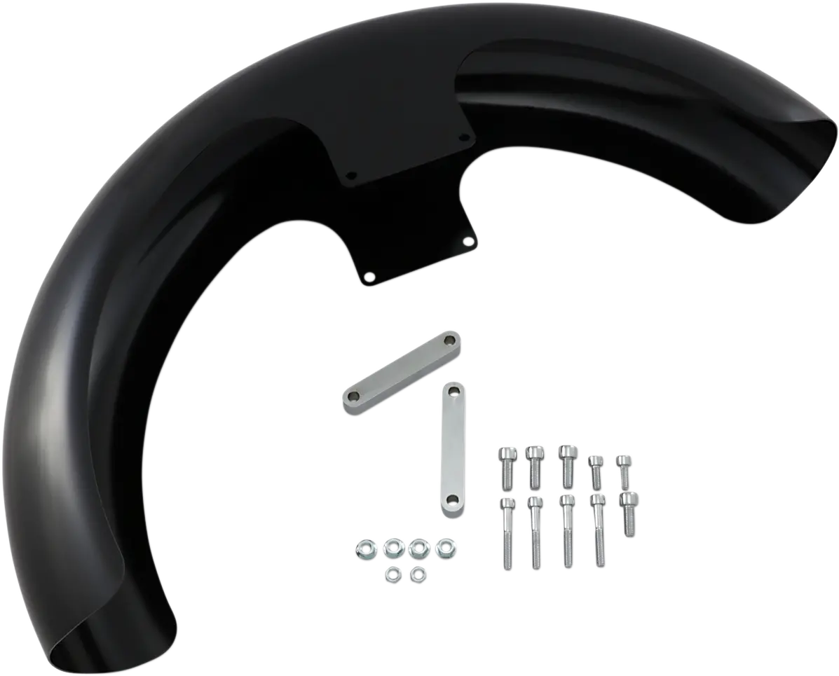 Klock Werks Wrapper Front Fender - Black - Steel - 21" Kwf-04-0469 1