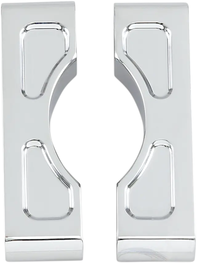 Klock Werks Hugger Front Fender Mounting Blocks - For 21" Wheels - Chrome Kwfs-01-0102-C 1