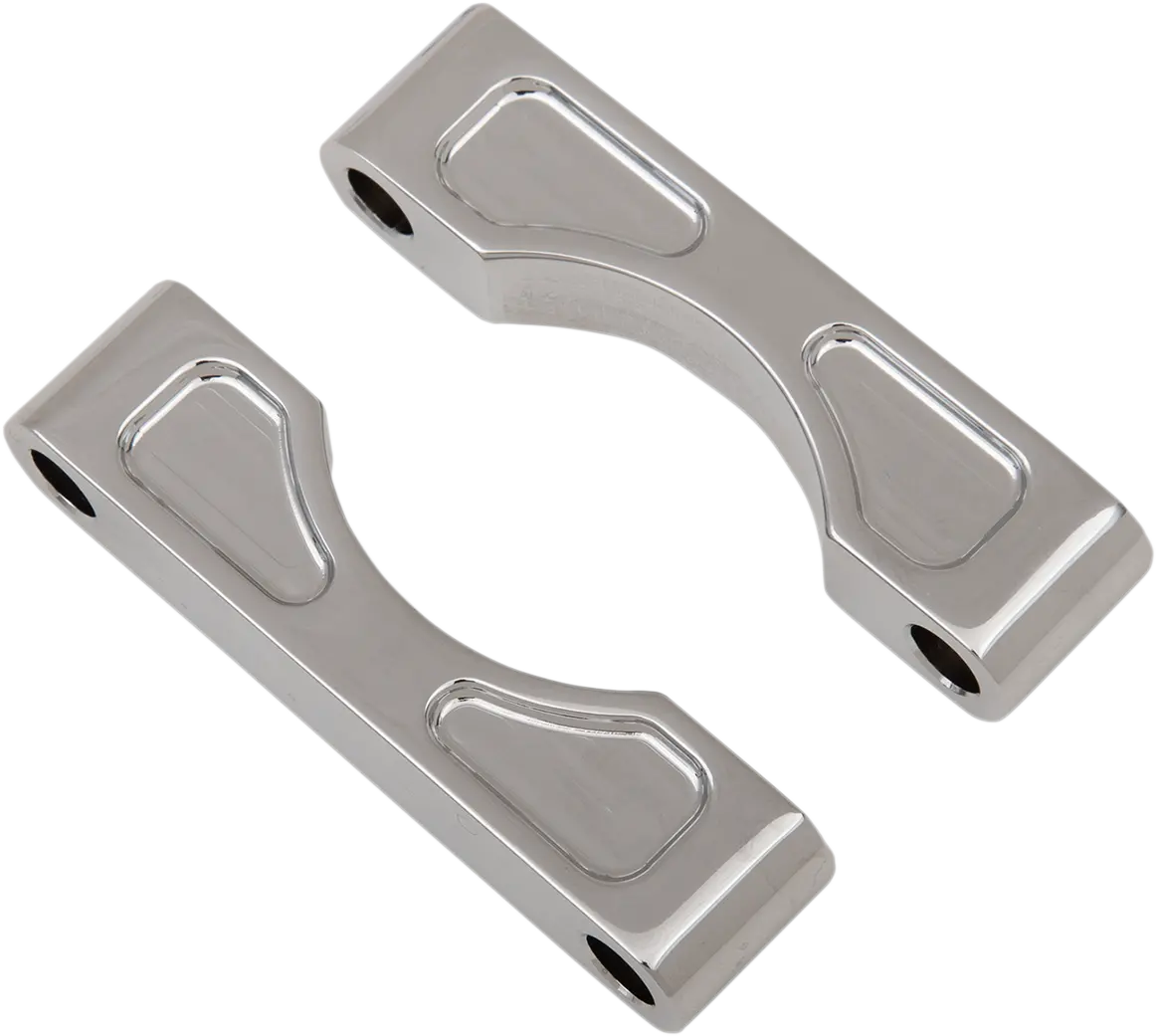 Klock Werks Hugger Front Fender Mounting Blocks - For 16"/17"/18"/19" Wheels - Chrome Kwfs-01-0103-C 1