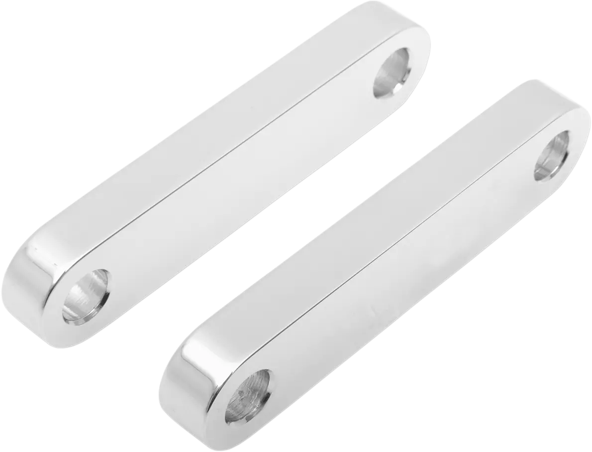 Klock Werks Hugger Front Fender Mounting Blocks - For 21" Wheels - Chrome Kwfs-02-0102-C 1