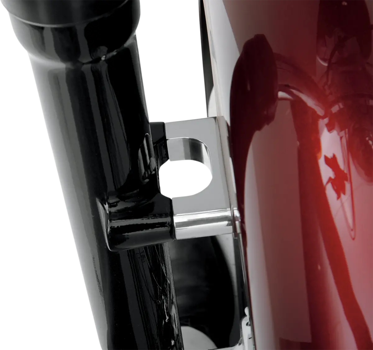 Klock Werks Hugger Front Fender Mounting Blocks - For 21" Wheels - Chrome Kwfs-02-0106-C 1