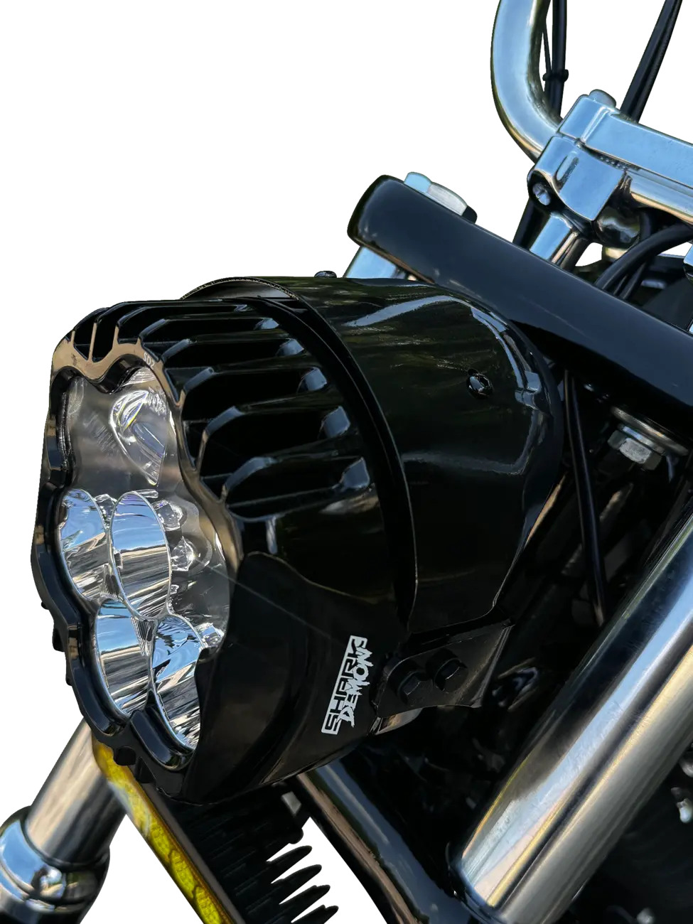 Custom Dynamics Led Headlight - Shark Demon - Pedestal Mount Sd2-Pm-W 1