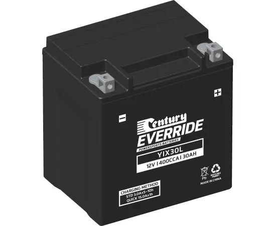 Century Yix30l Motorcycle Agm Battery - 400Cca 30Ah 1
