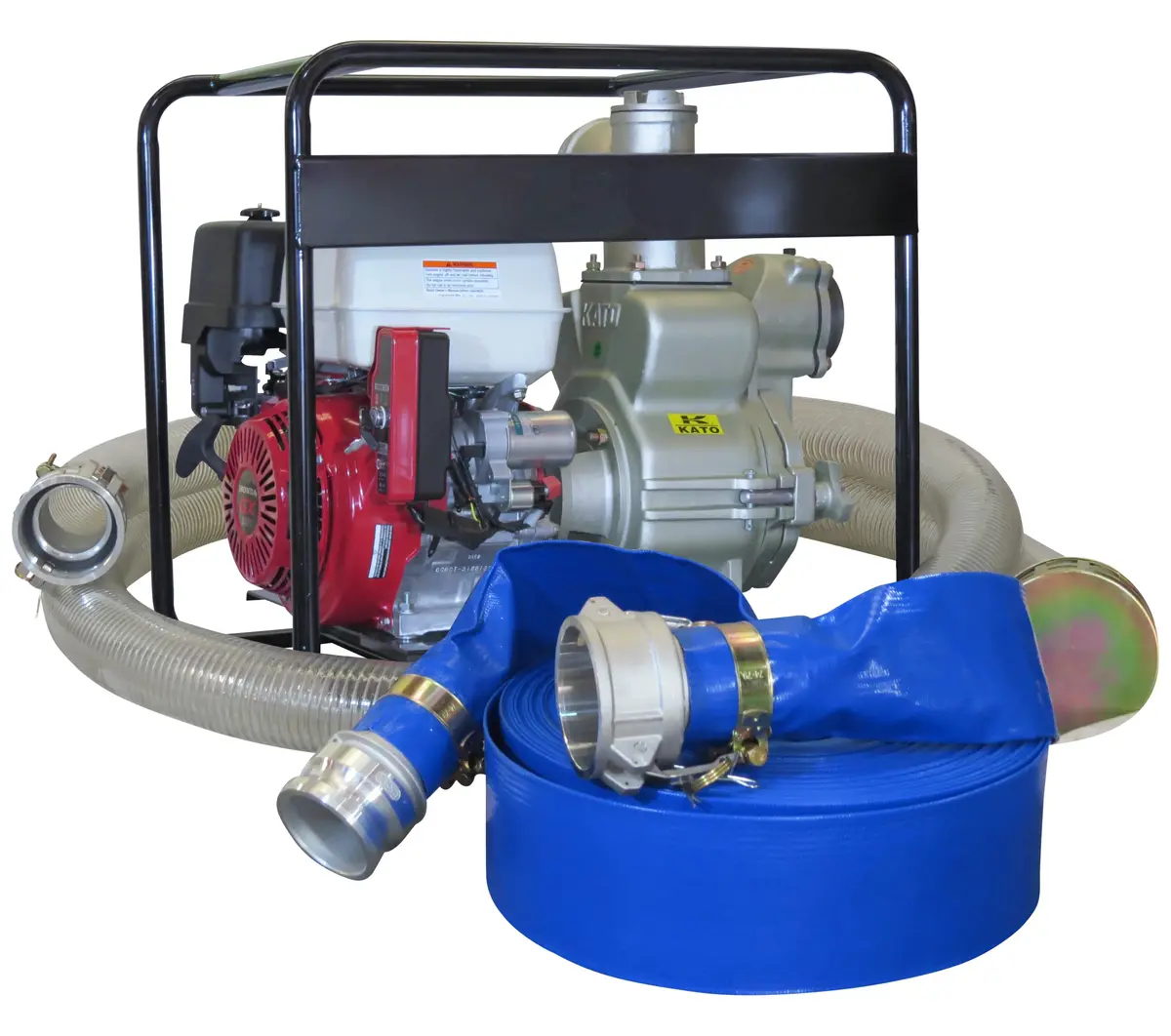 102Mm Kato Honda Powered Trash Pump Hd El. St + Hose Kit 1