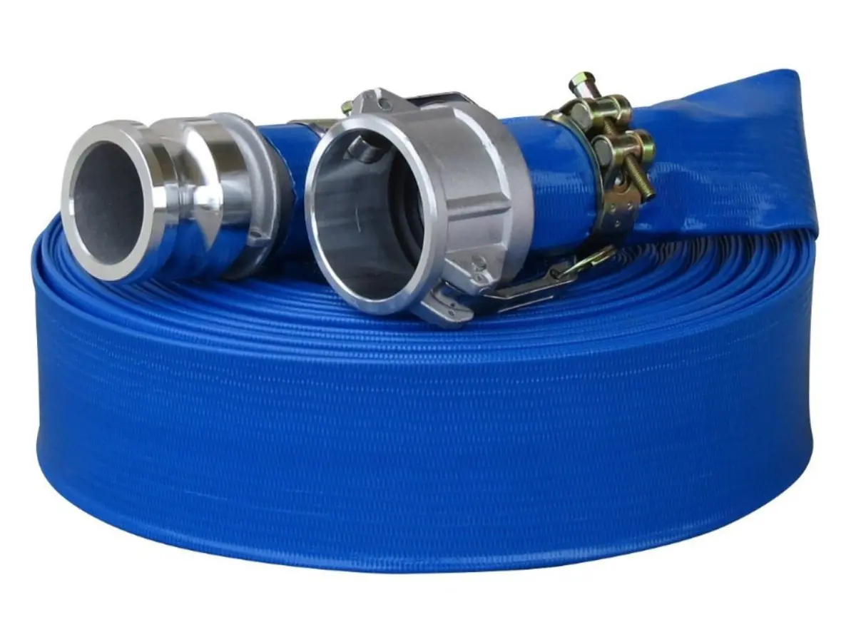 102Mm Rhino Blue Layflat Hose 30M + Camlocks 1