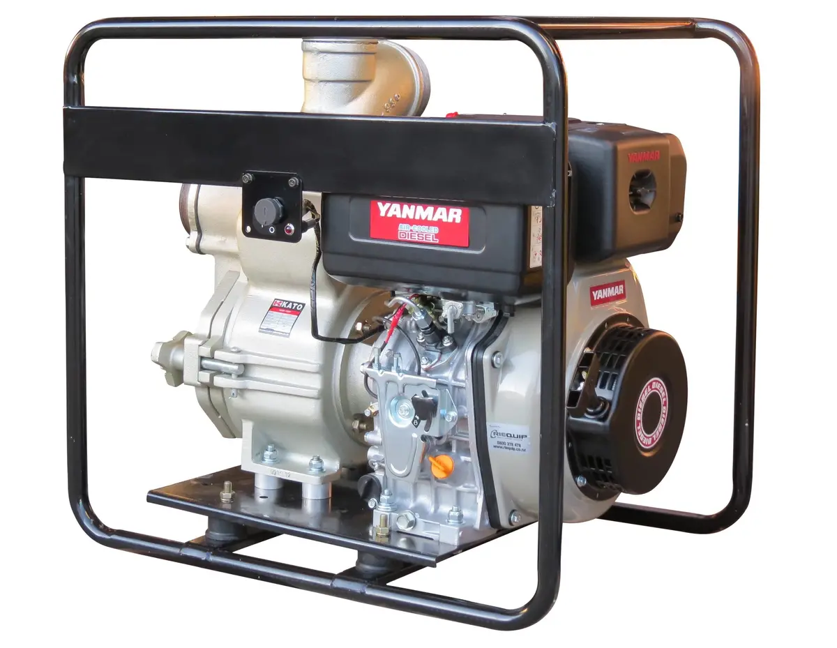 4" Yanmar Powered Full Trash Pump Electric Start 1