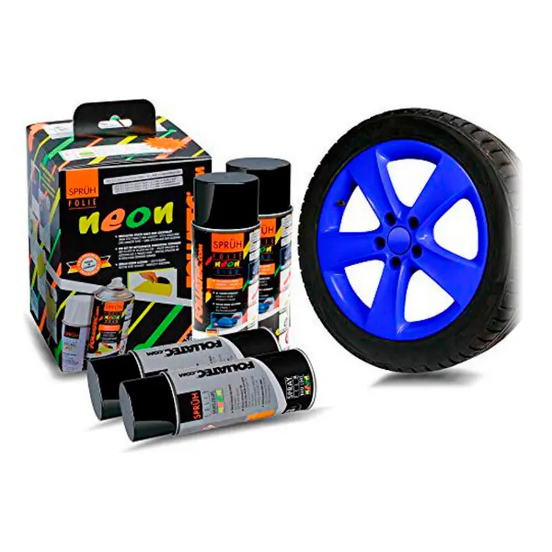 Borracha Líquida Para Carros Foliatec     Azul 400 Ml (4 Pcs) 1