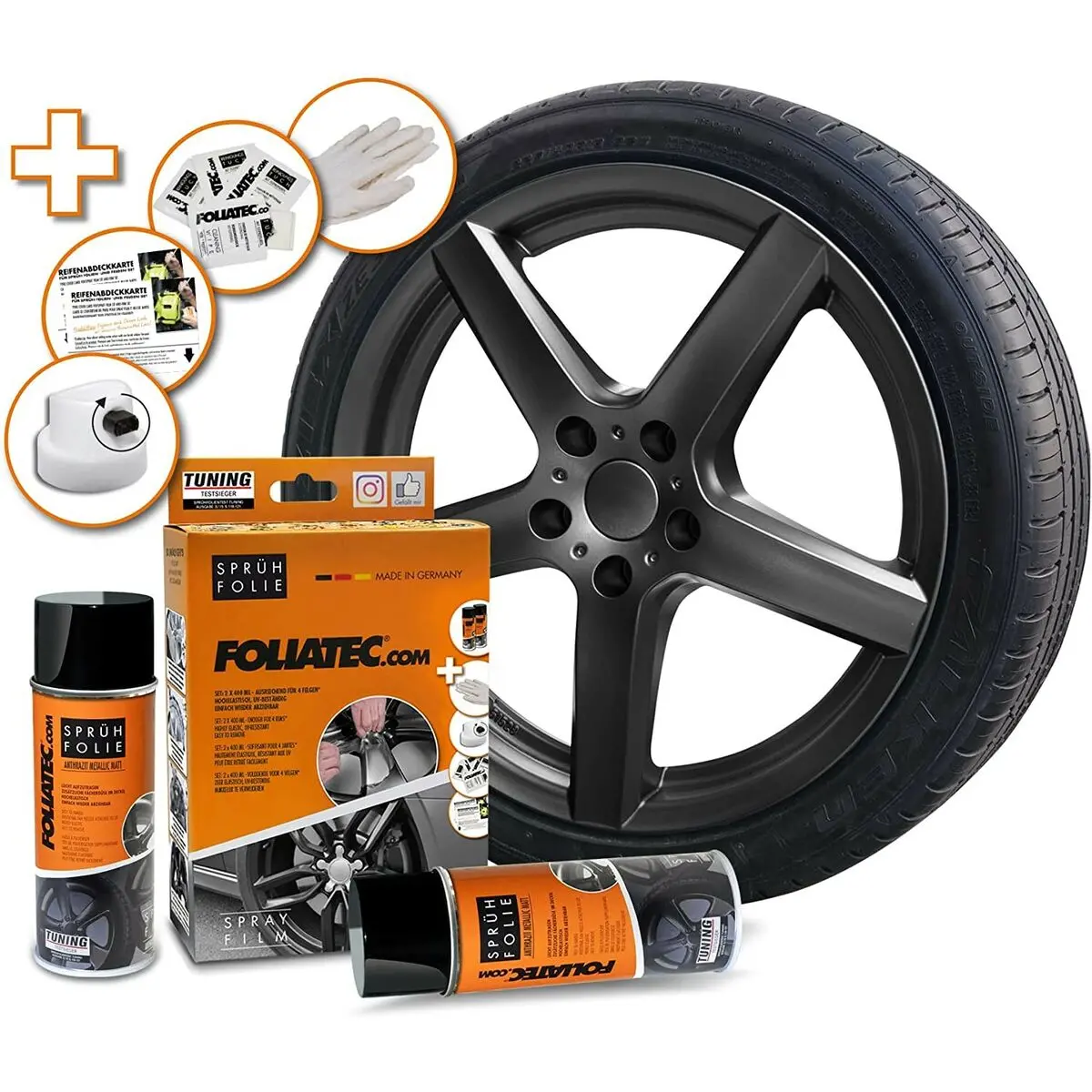 Borracha Líquida Para Carros Foliatec Antracite Metálico 2 X 400 Ml 1