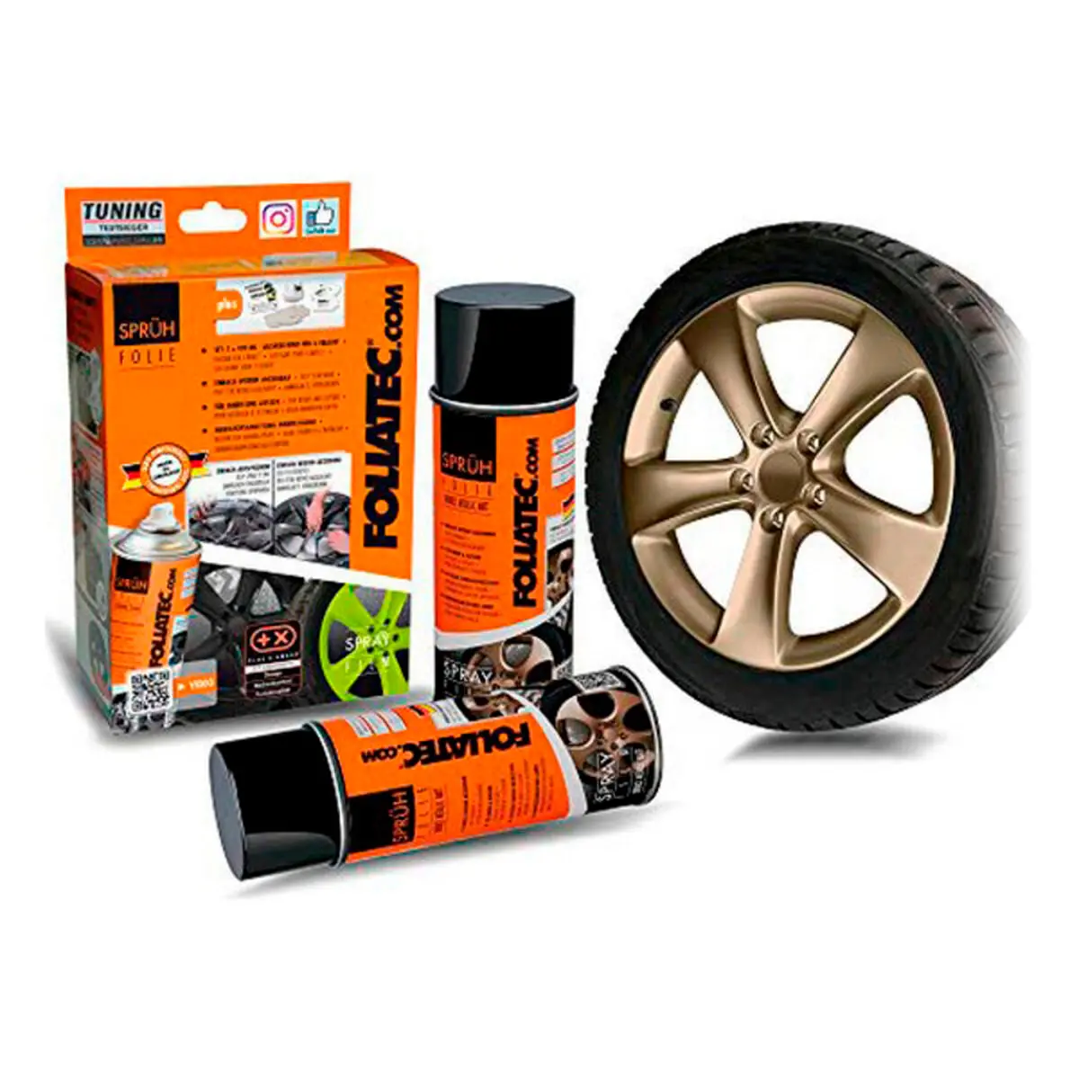 Borracha Líquida Para Carros Foliatec     Bronze 400 Ml (2 Pcs) 1