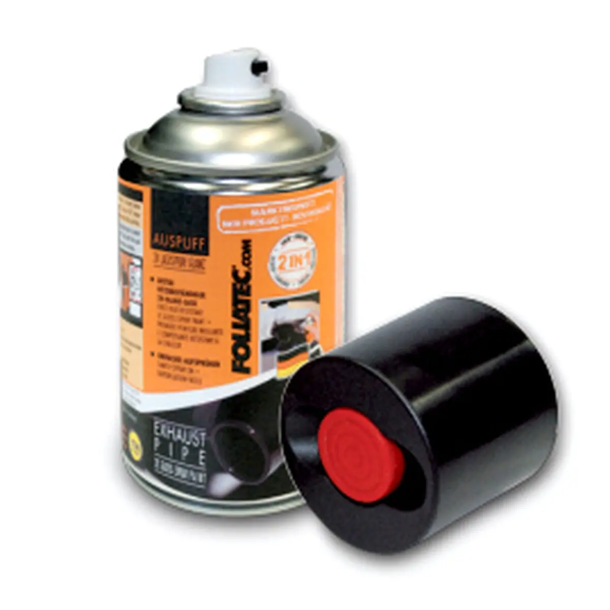 Tinta Em Spray Foliatec 2125 Preto Tubo De Escape 250 Ml 1