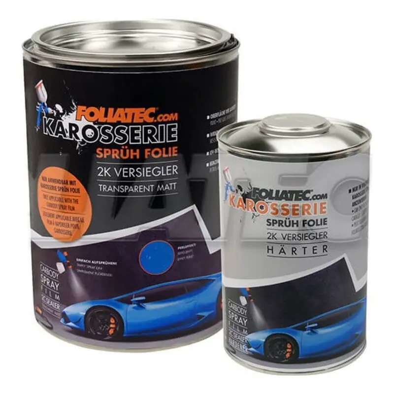 Borracha Líquida Para Carros Foliatec Sealer Transparent Ultra Mate (2 L) & Sealer Hardener (1 L) 1