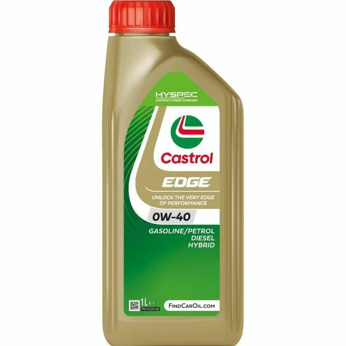Óleo De Motor Castrol Edge Gasolina Diesel Híbrido 0W40 1 L 1