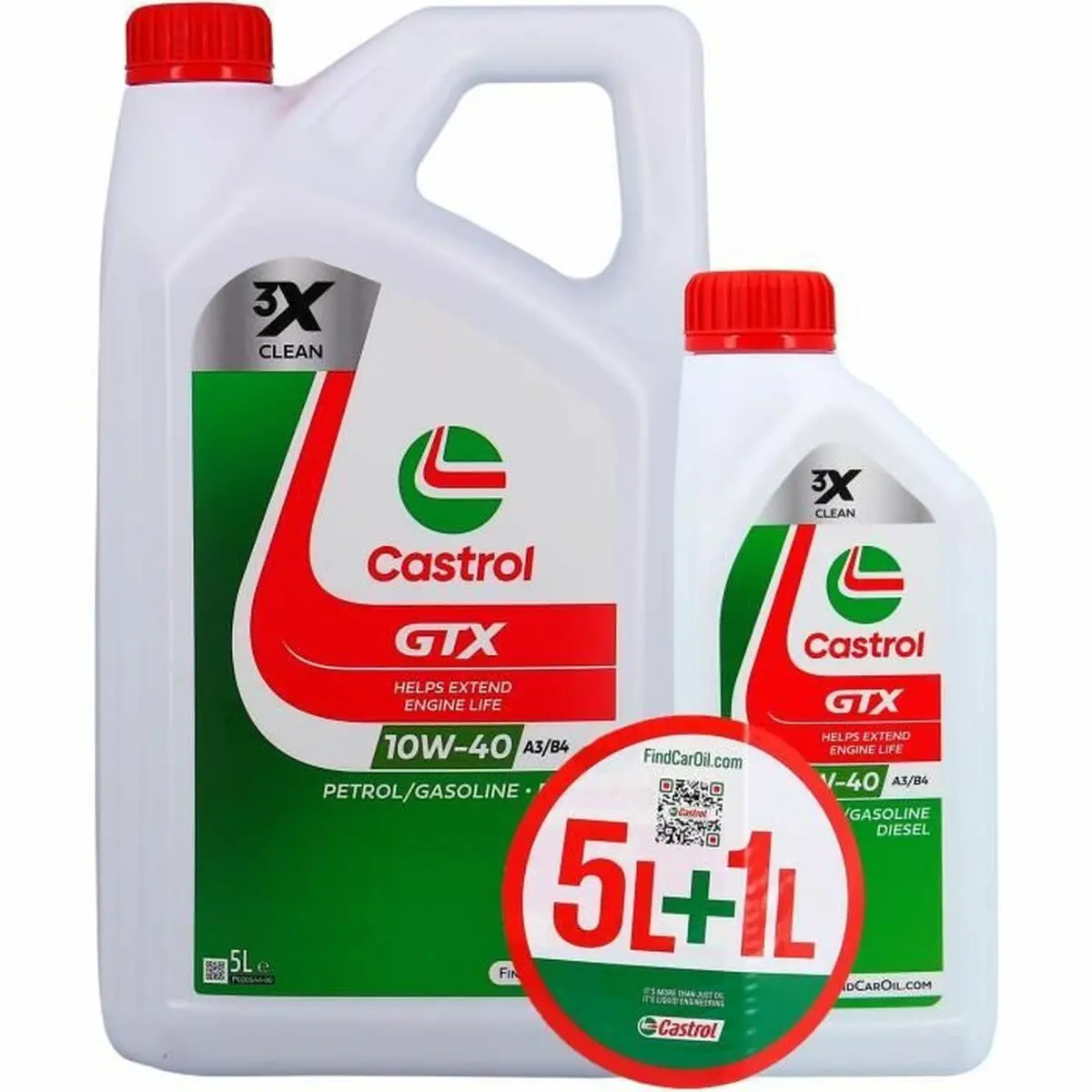 Óleo De Motor Para Automóveis Castrol Gtx 10W 40 6 L 1