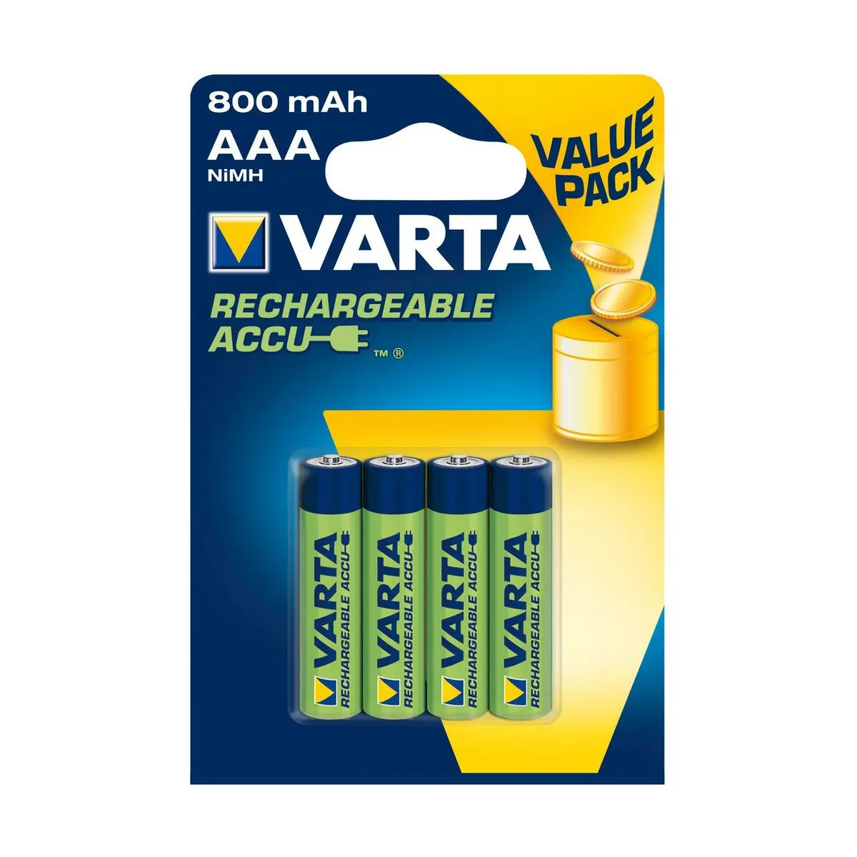 Pilhas Recarregáveis Varta 800 Mah 1,2V (4 Unidades) 1