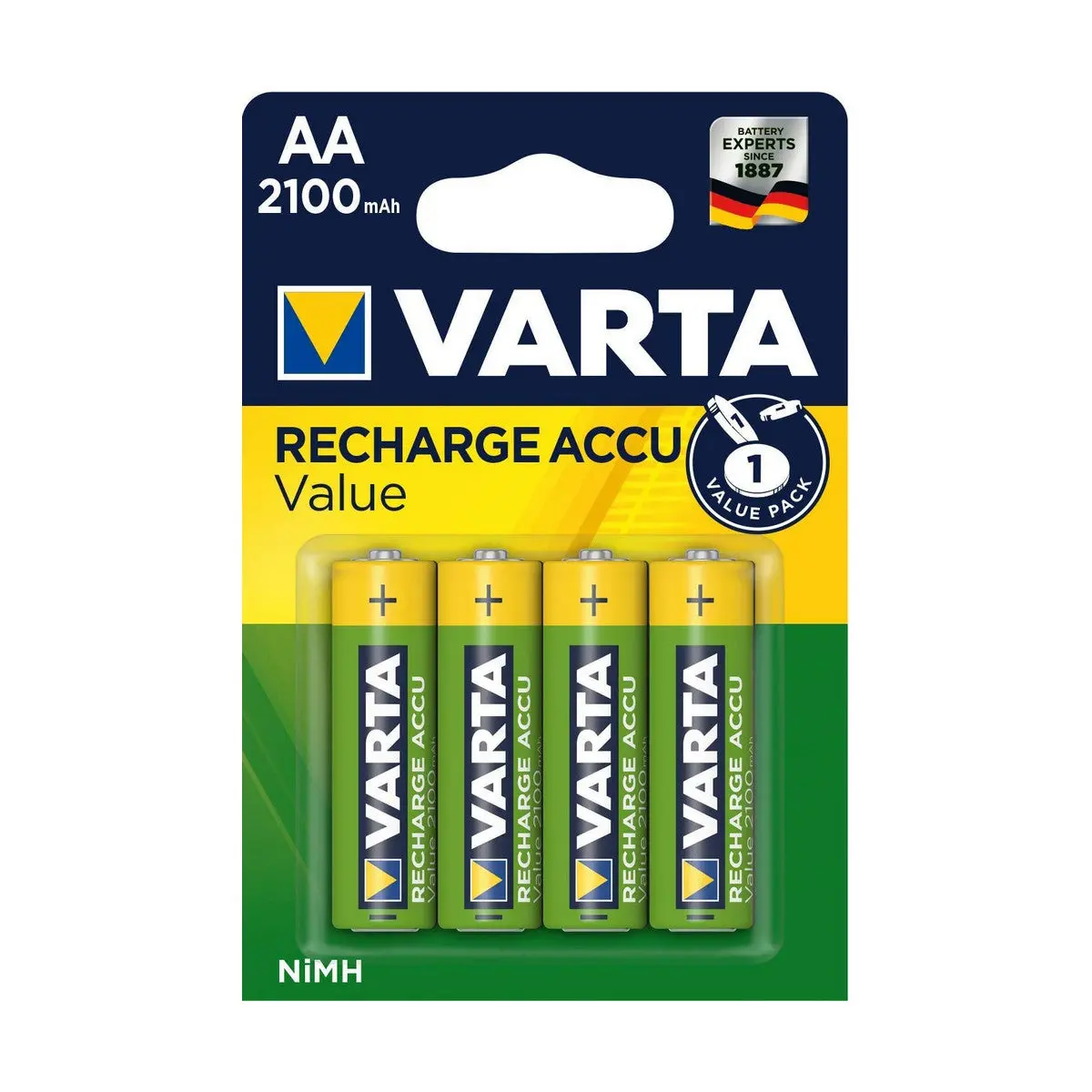 Pilhas Recarregáveis Varta Blx4 2100Mah 1