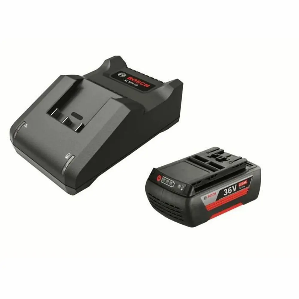 Conjunto De Carregador E Pilhas Recarregáveis Bosch Starter Set Litio Ion 2 Ah 36 V 1