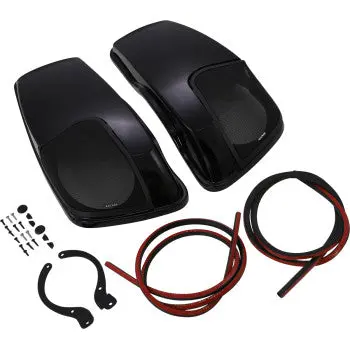 Kicker - Saddlebage Speaker Lids - Vivid Black 1