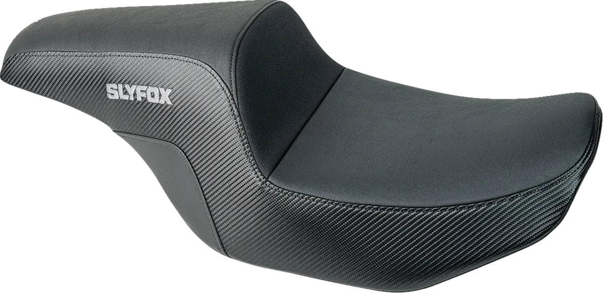 Slyfox Drifter Tour Seat - Vinyl W/ Slipstop - Gray Logo - Fl '23-'24 4685B-Slyfox 1