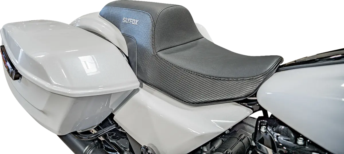 Slyfox Drifter Tour Seat - Vinyl W/ Slipstop - Gray Logo - Fl '23-'24 4685B-Slyfox 2