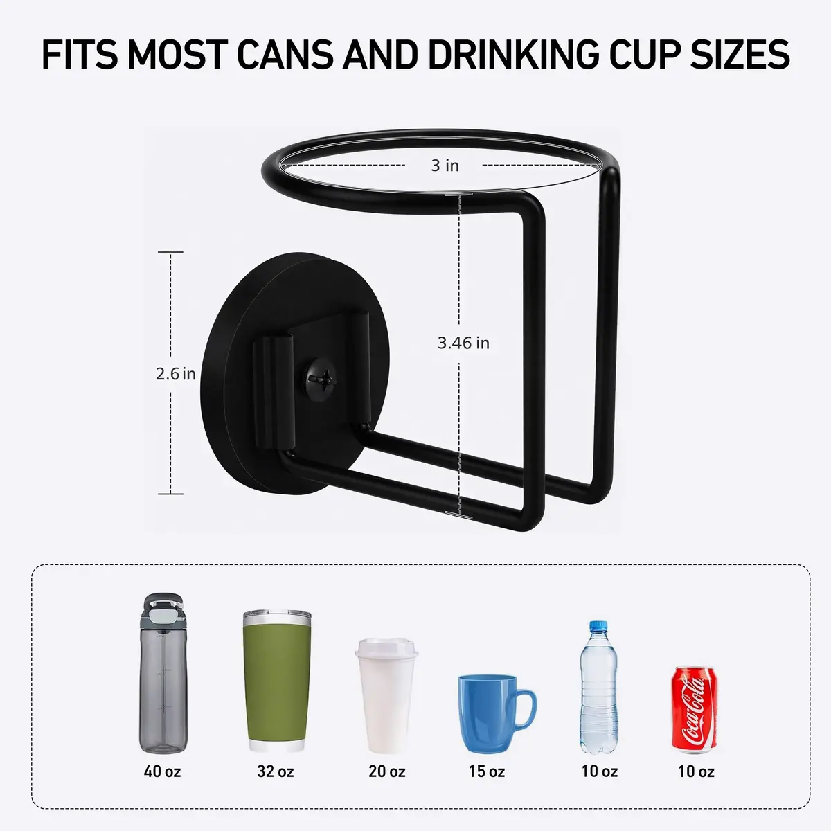 Deerrun® Magnetic Cup Holder, Keeps Water Bottle Within Reach While You Exercise. 2