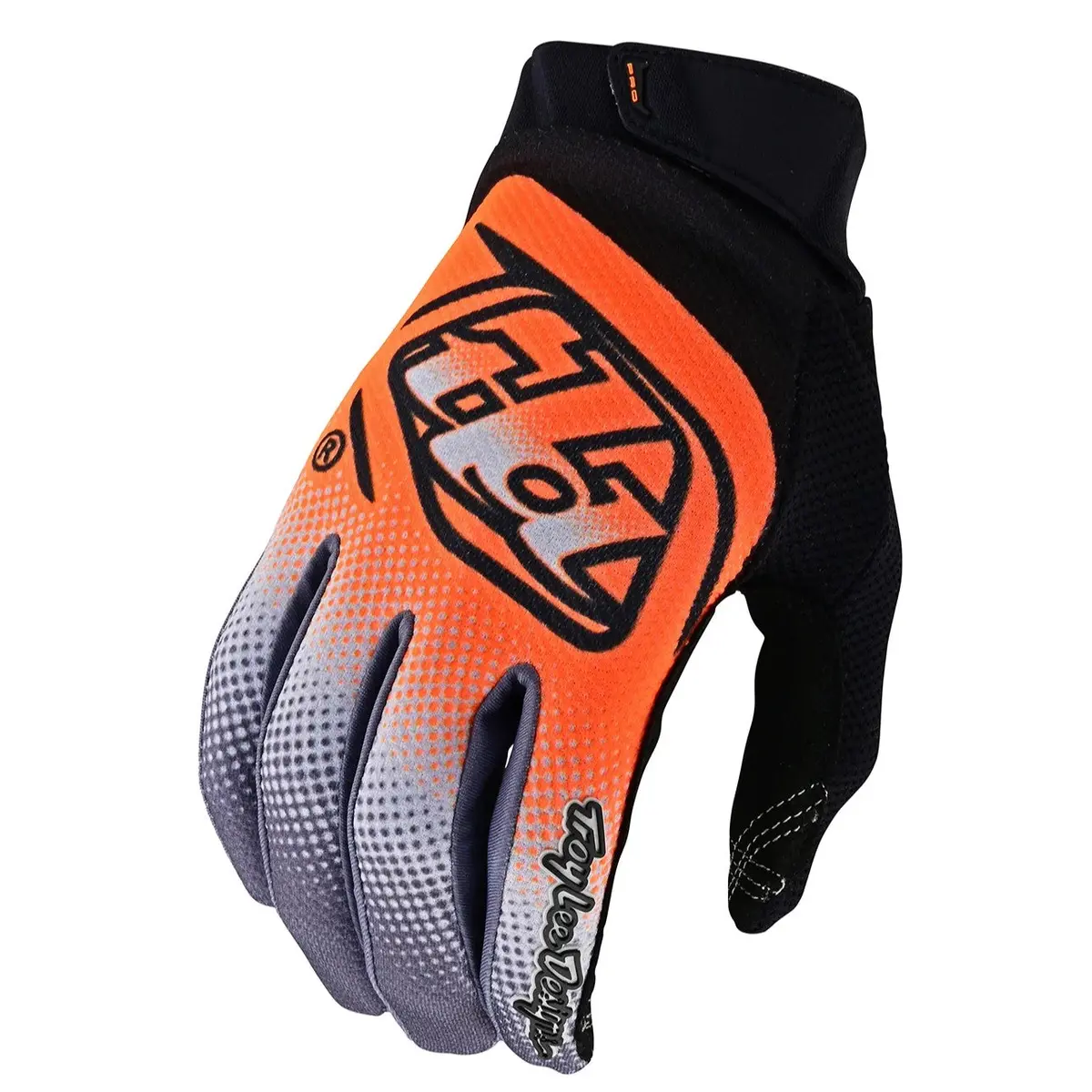 Troy Lee Designs Gp Pro Gloves - Bands Neo Orange/Gray 1