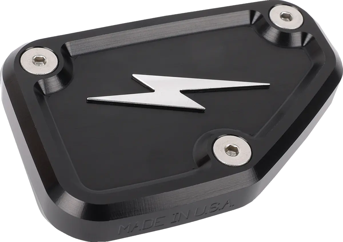 Thrashin Supply Co. Master Cylinder Cover - Brake - Front - Black/Twice-Cut Tsc-3178-4 1