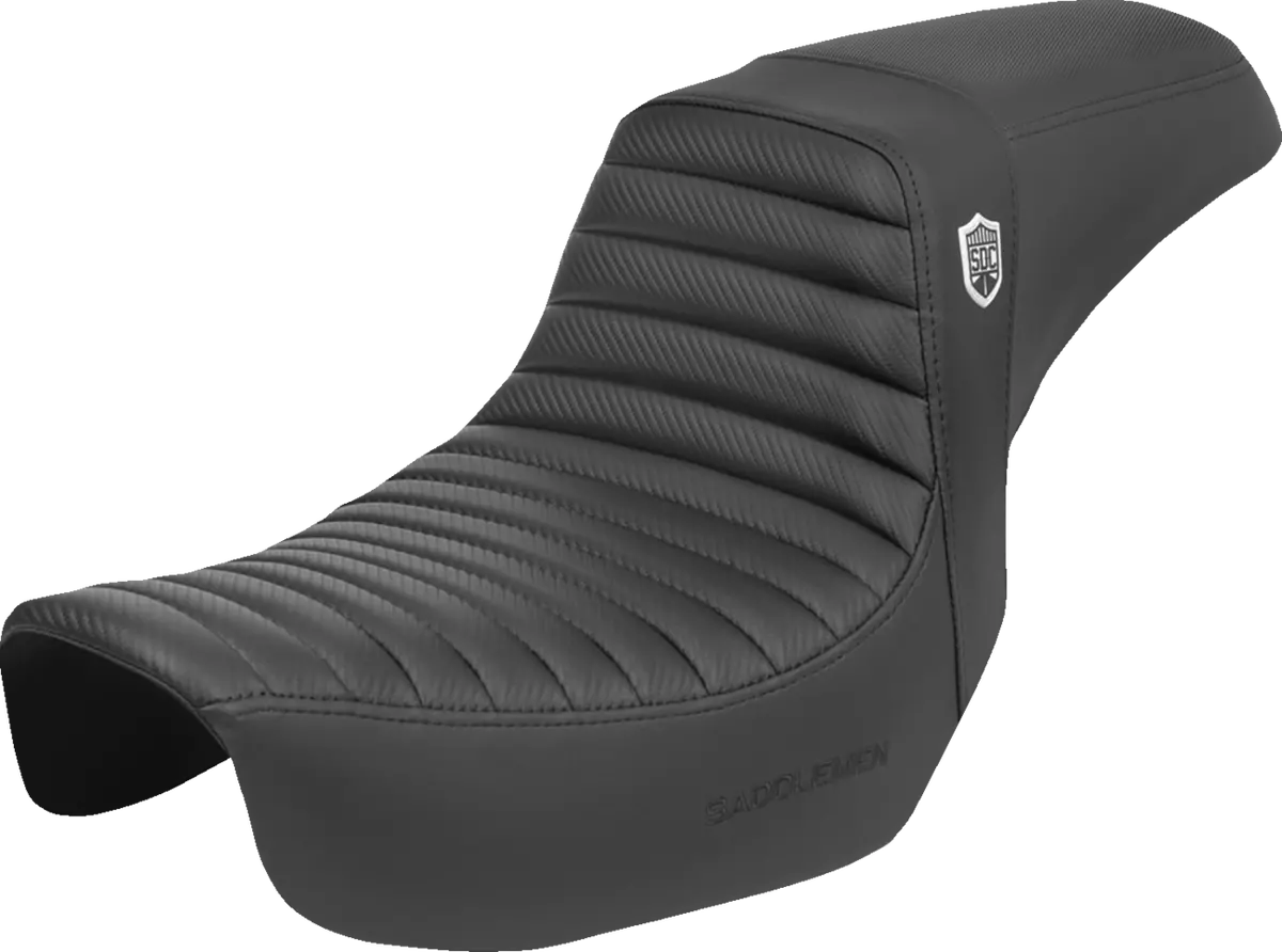 Saddlemen Pro Series Sdc Performance Seat - W/O Backrest - Tuck-N-Roll/Carbon Fiber - Gripper (Sc80604t) Dyna 06-17 1