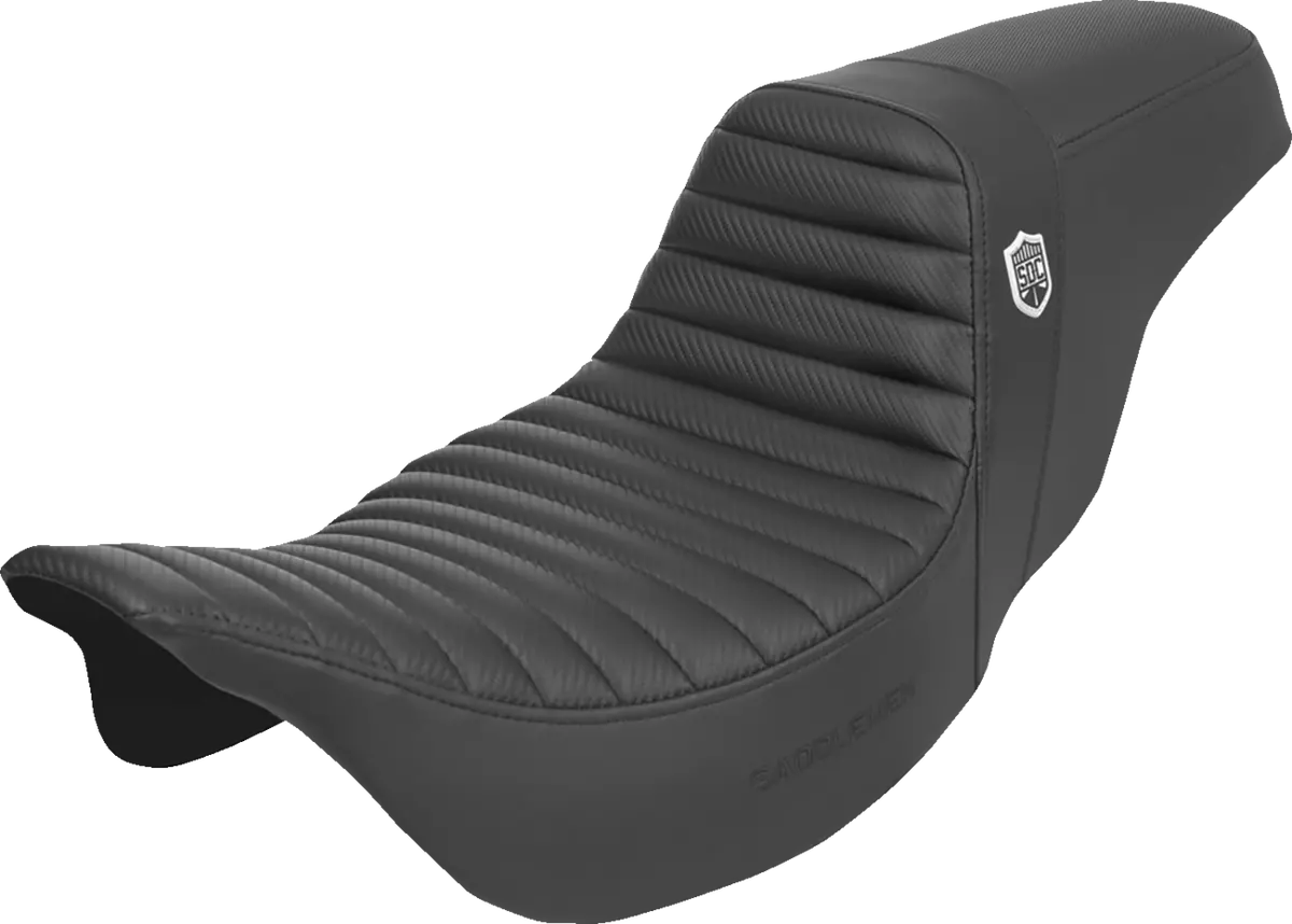 Saddlemen Pro Series Sdc Performance Seat - W/O Backrest - Tuck-N-Roll/Carbon Fiber - Gripper (Sc80807t) Touring 08-23 1