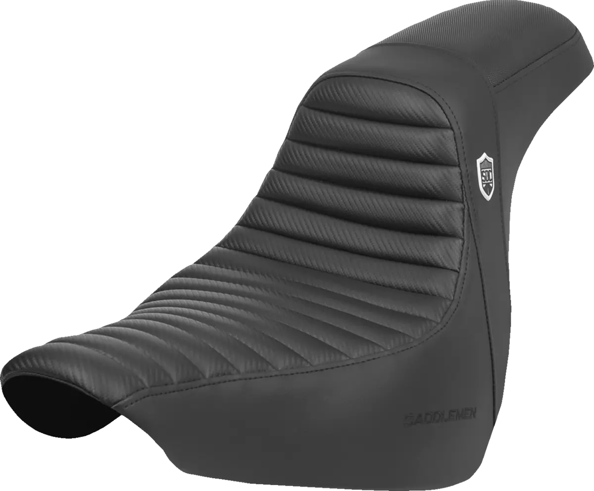 Saddlemen Pro Series Sdc Performance Seat - W/O Backrest - Tuck-N-Roll/Carbon Fiber - Gripper - Fl/Fx (Sc81829t) Softail 18-24 1