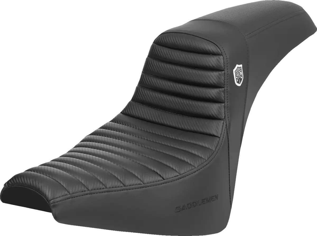 Saddlemen Pro Series Sdc Performance Seat - W/O Backrest - Tuck-N-Roll/Carbon Fiber - Gripper (Sc81830t) Softail 18-24 1