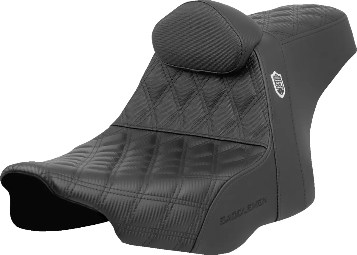 Saddlemen Pro Series Sdc Performance Seat - Lattice Stitch - Gripper - W/ Backrest - Flh/Flt (Sc82307db0) Touring 23-24 1