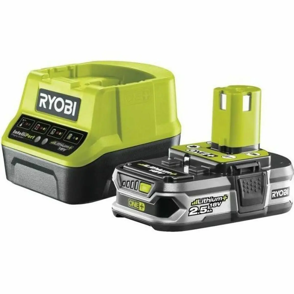 Conjunto De Carregador E Bateria Recarregável Ryobi Rc18120-125 Litio Ion 2,5 Ah 18 V 1