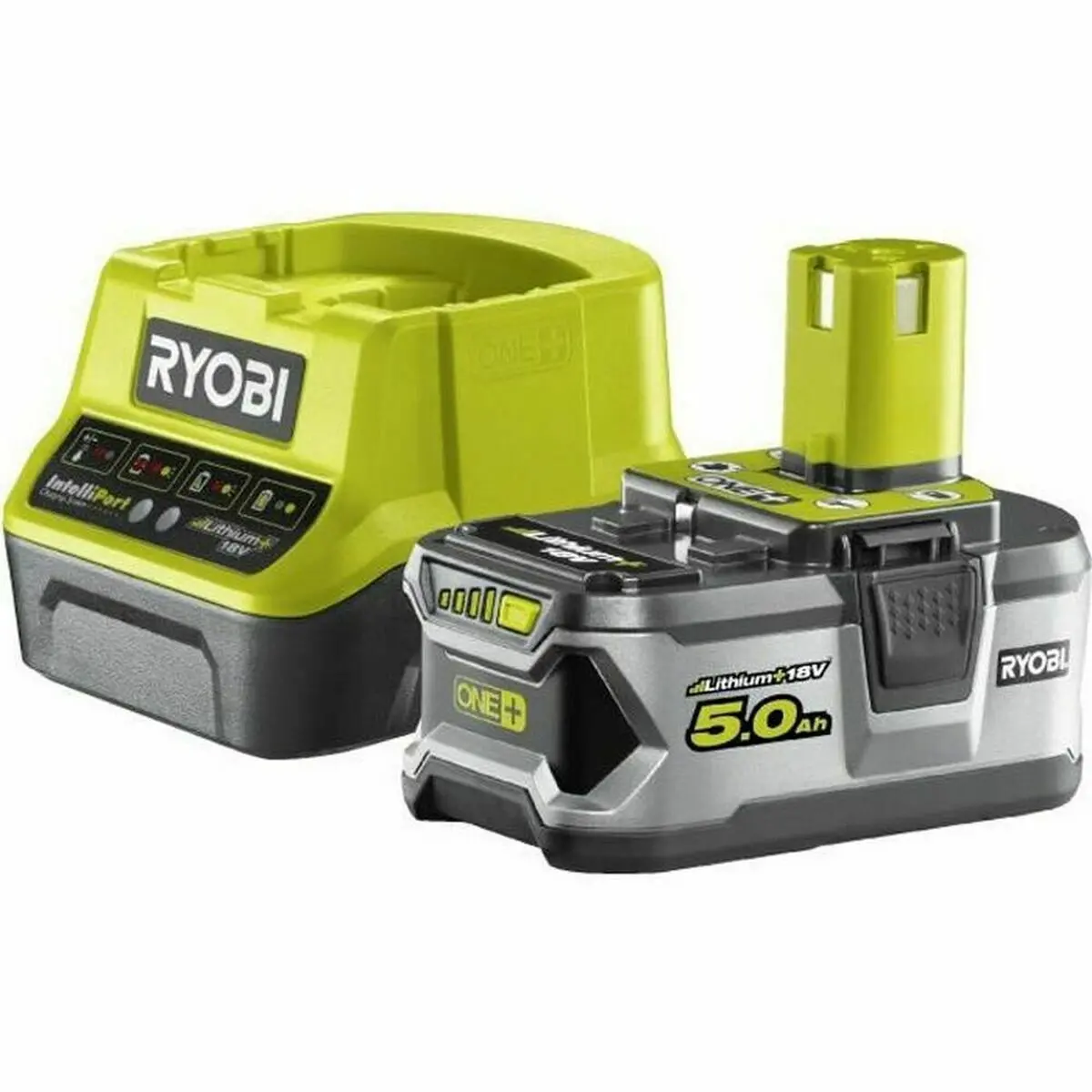 Conjunto De Carregador E Pilhas Recarregáveis Ryobi 5133003366 5 Ah 18 V 1