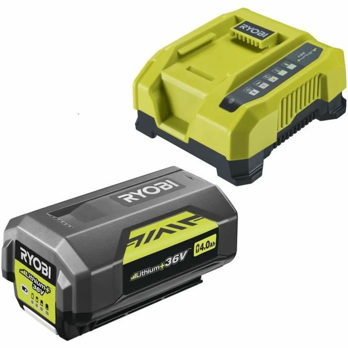 Conjunto De Carregador E Bateria Recarregável Ryobi Max Power 36 V 4 Ah 1