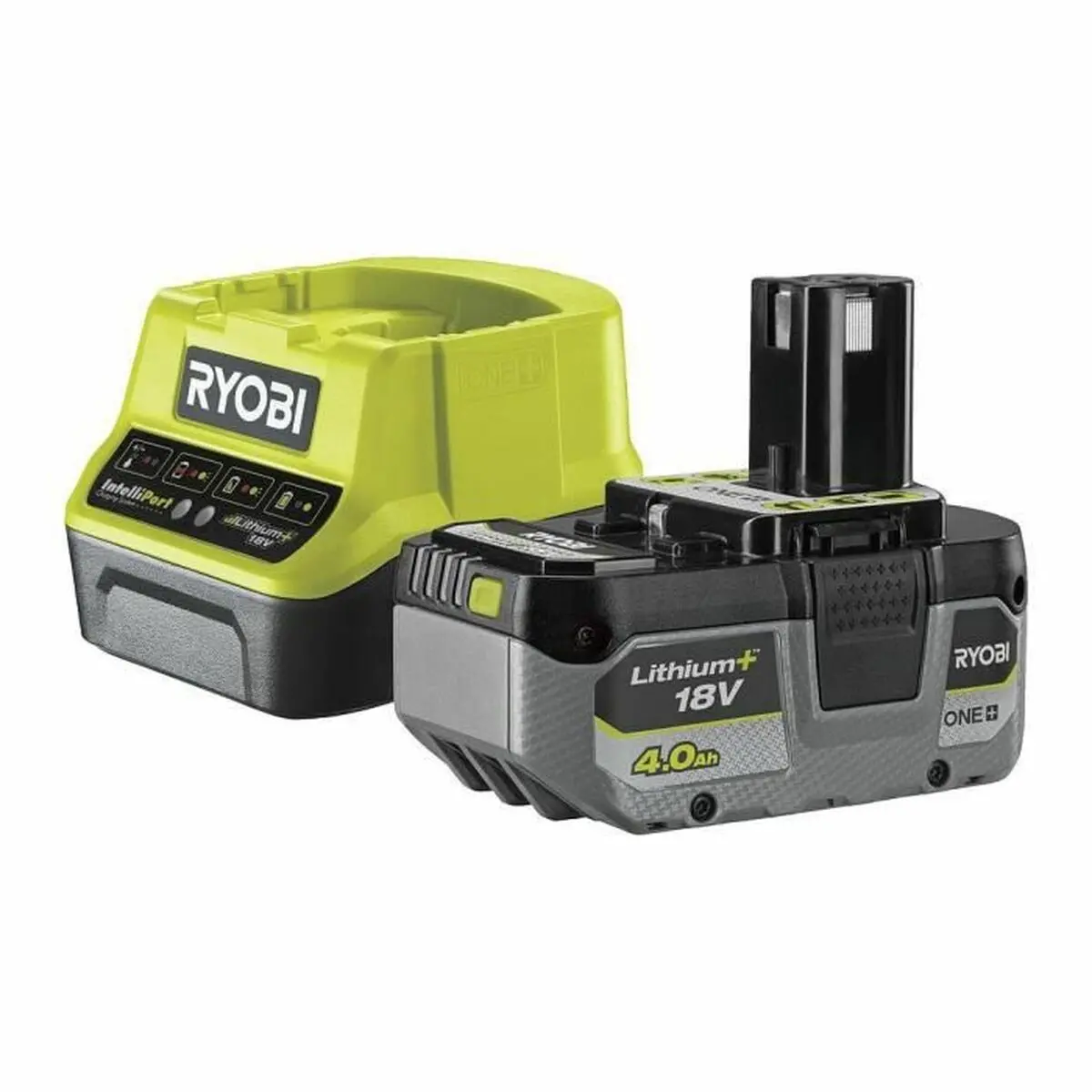 Conjunto De Carregador E Bateria Recarregável Ryobi 18 V 4 Ah 1